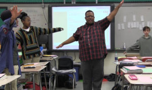 Jimmel Williams, a master reach teacher in Charlotte-Mecklenburg Schools, teaches at one of the more than 100 Opportunity Culture<sup><p id=